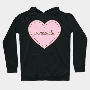 I Love Venezuela Simple Heart Design Hoodie